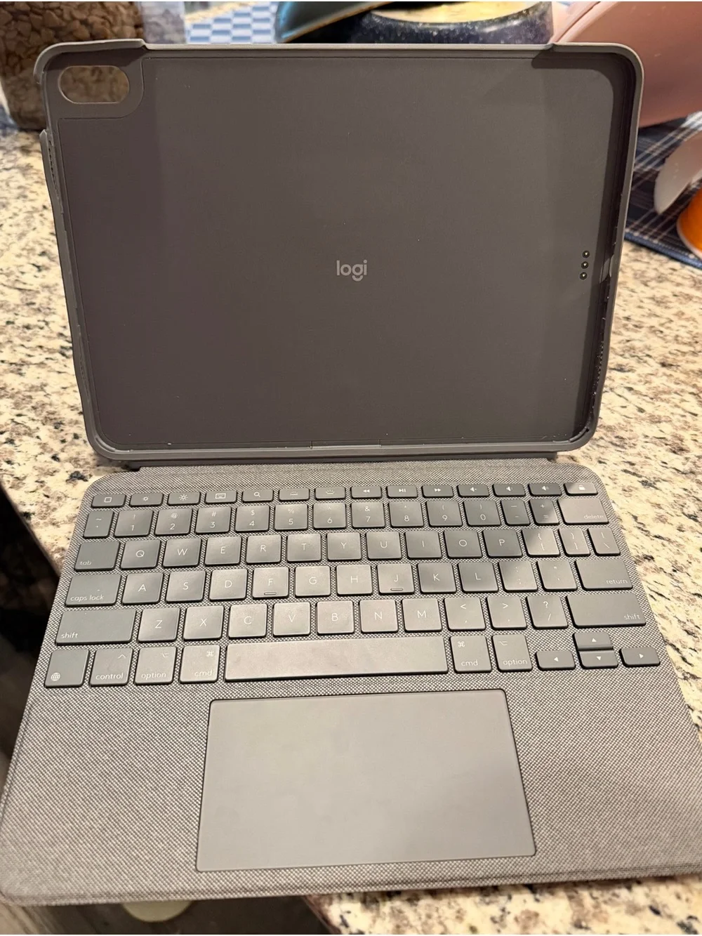 Logitech Gray Bluetooth Tablet Keyboard Case with Trackpad